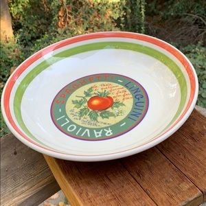 Earthenware made in Italy shallow pasta bowl